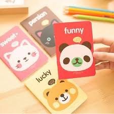 

Buku Tulis Kartun Lucu , note book mini segi buku tulis memo kecil lucu