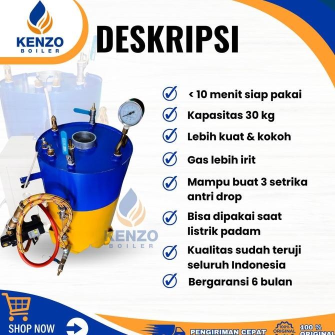 boiler otomatis 30kg kenzo boiler otomatis