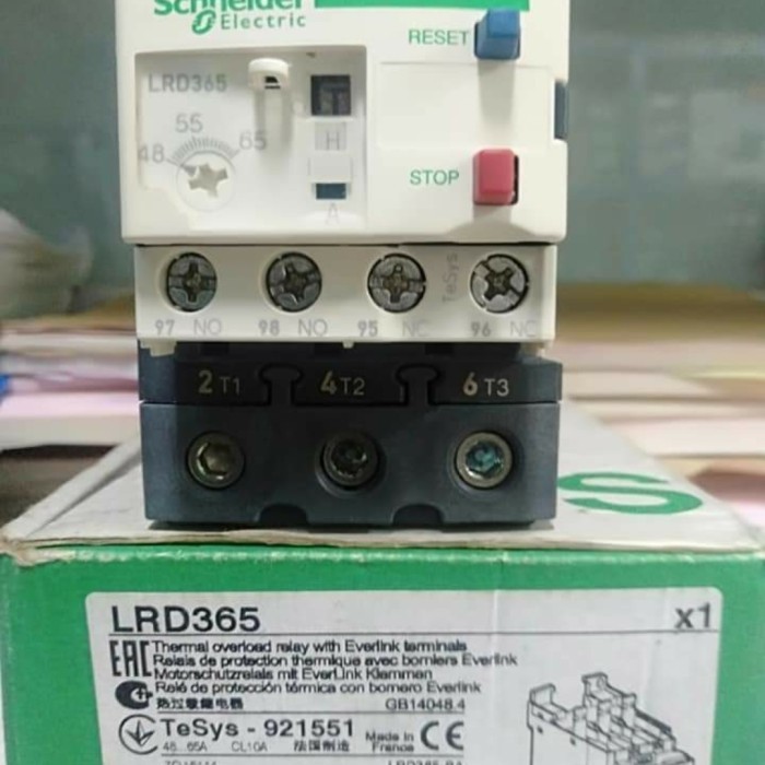 Thermal Overload Relay Schneider Lrd365 Lrd 365 Genuine