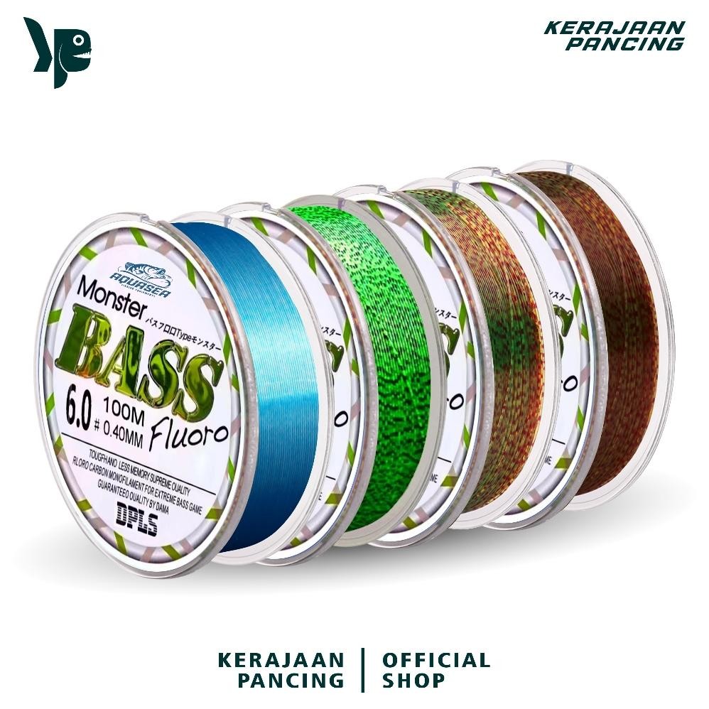 Super Murah Kerajaan Pancing - Senar Pancing  Bass Fluorocarbon 100M Nilon Senar Set Peralatan Panci