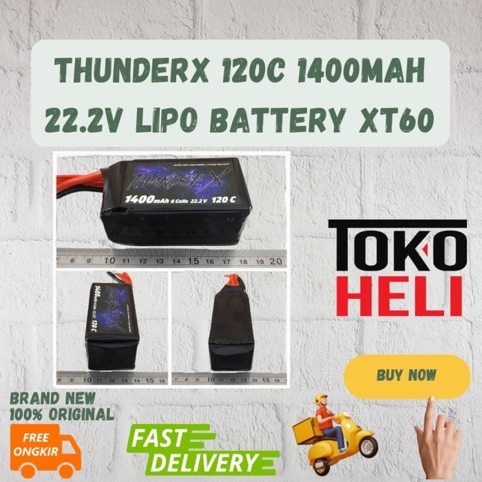 Thunderx Graphene 120C 1400Mah 22.2V 6S Lipo Battery Xt60