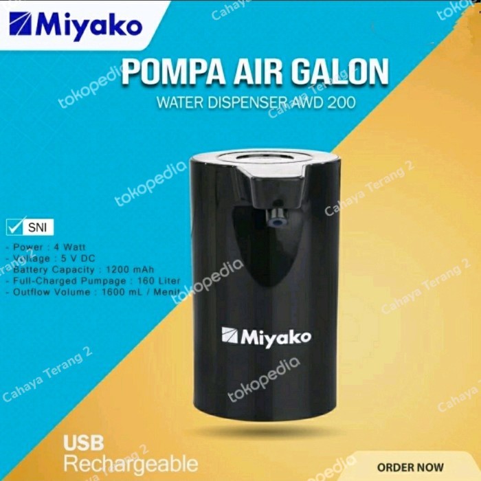 JUAL pompa galon elektrik miyako /pompa galon elektrik rechargeable miyako