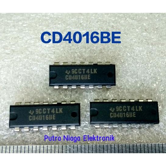 Terbaru ic CD4016BE Dip 14 pin CD4016 / TC4016 / HEF4016 / HCF4016 putr4n dijamin