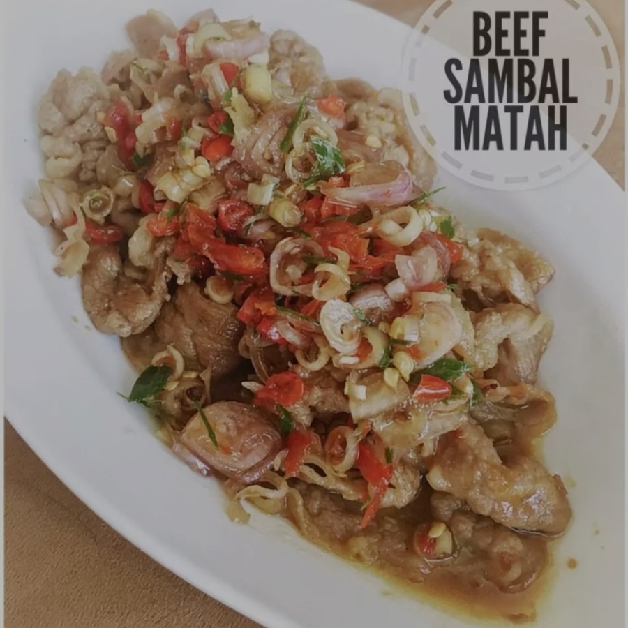 

Daging slice sambel matah/beef slice sambel matah