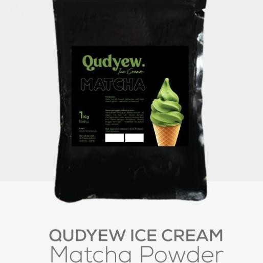 Soft Ice Cream Qudyew Powder Matcha / Butterscotch / Almond halal ORI