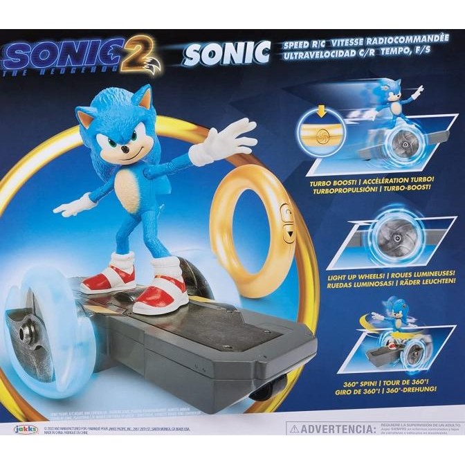 Sonic The Hedgehog Sonic 2 Movie - Sonic Speed Rc Vehicle