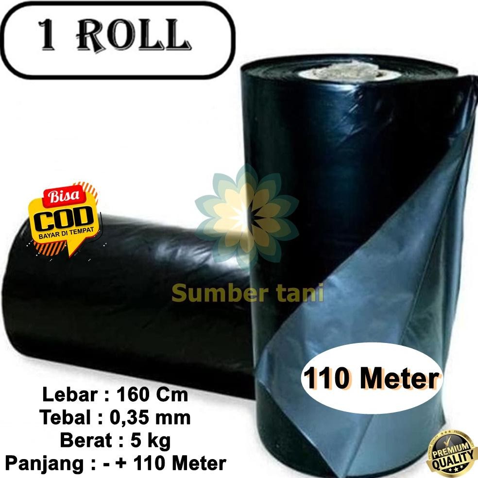 Super Viral Plastik Mulsa 1 Roll Lebar 160 Cm Plastik Pertanian Hitam Perak Sale