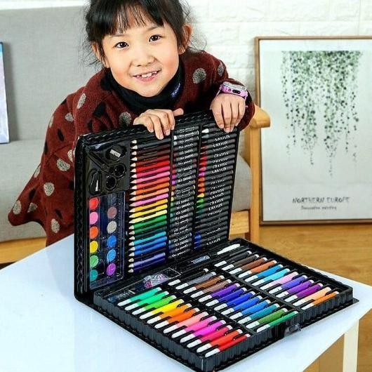 

FUZ-611 150 pcs Crayon Alat Lukis Anak Pensil Warna Cat Air Perlengkapan Menggambar Melukis Mewarnai Set Art Full Set pc Krayon 150pcs 150pc Pastel Pena Cat Air Kuas Premium