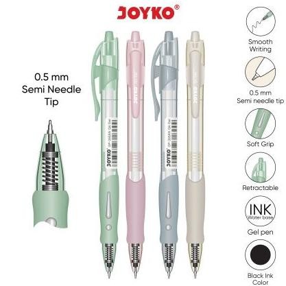 

et-12 (12Pcs) Pulpen Pen Cetek Pastel Joyko GP-265AN Q4 / Pena Q-GEL Pastel 0.5mm Viral