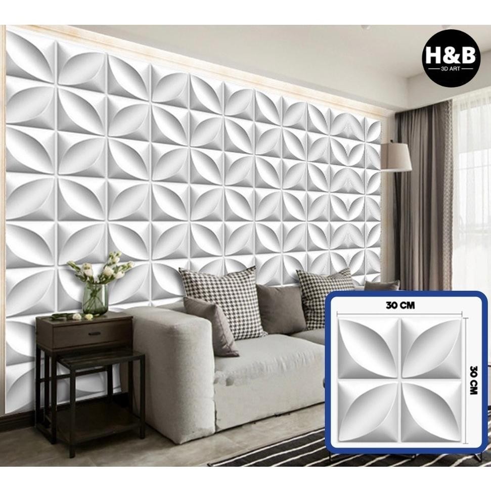 3D PVC Wall panel Dinding 50x50 cm & 30x30CM Wallpaper Dinding Desain Berlian Wallpaper Desain Dekor