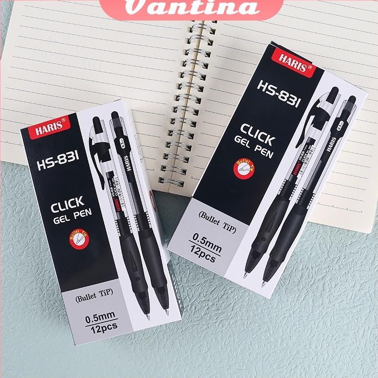 

QV21 (12pcs) Pulpen Gel Cetek Q Gel / Pen Clik 0.5 mm/ Pena Joyko Kantor Hemat