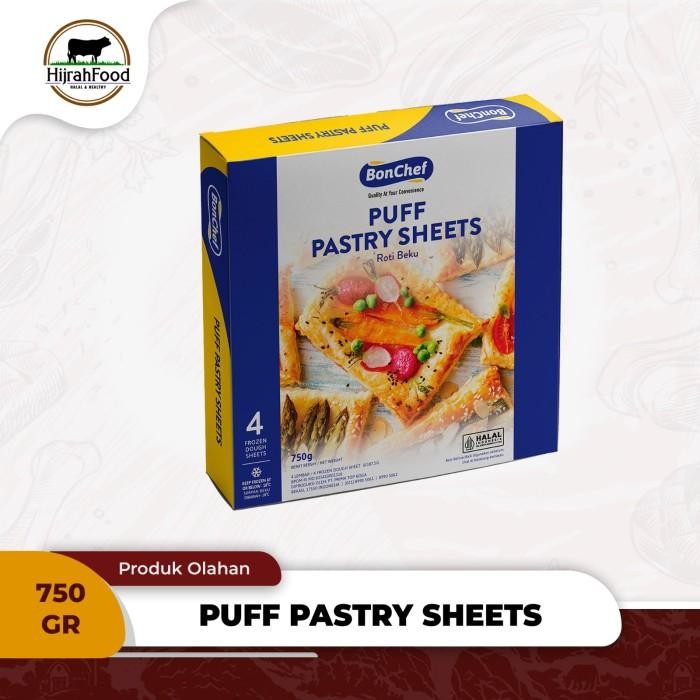 

Bonchef Puff Pastry Sheets | Dough Roti Pastry Frozen - 750 gr