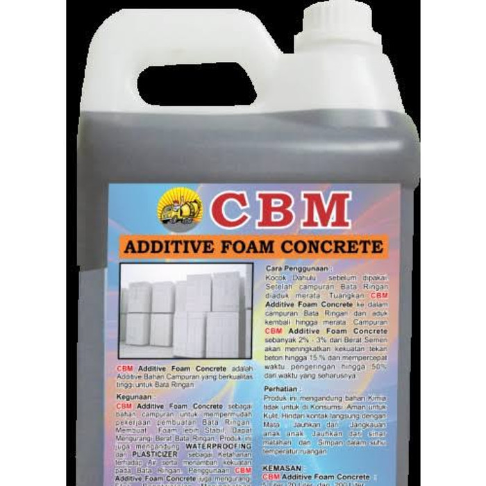 CAIRAN PENGERAS HEBEL/BATU BATA RINGAN CBM ADDITIVE CONCRETE 5 LITER