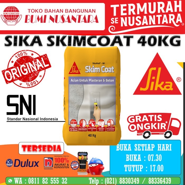 SIKA SKIMCOAT 40KG SEMEN ACIAN SIKAWALL 181 SKIM COAT