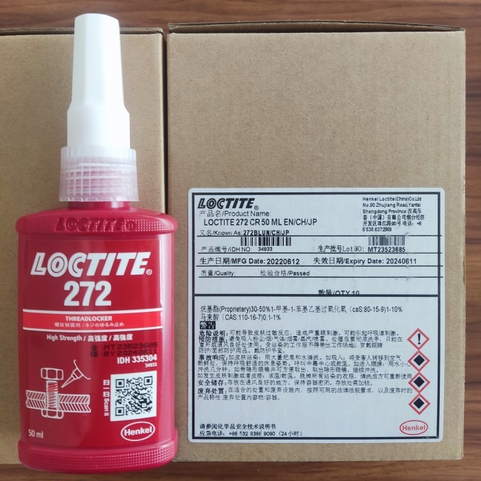 ORIGINAL LOCTITE LEM BAUT 272 272/272,272-272_272 50GRAM 50ML
