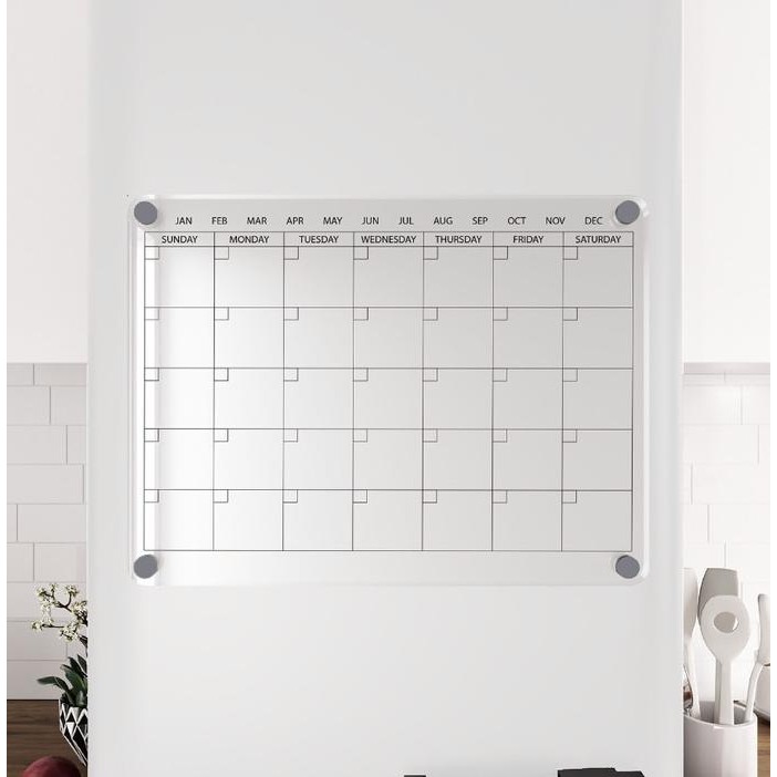 

HARGA DISC - Kalender Magnet Planner Acrylic Calendar Monthly Akrilik Jadwal Magnet