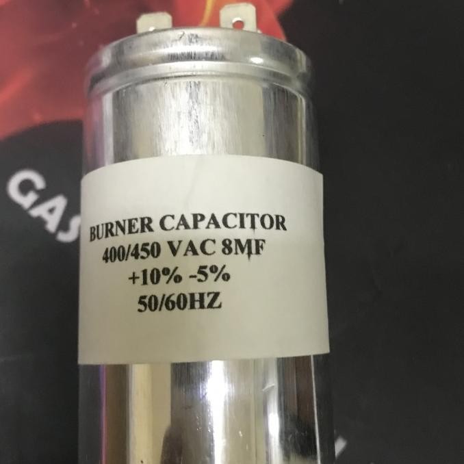 Burner Capacitor 8Mf 400/450Vac