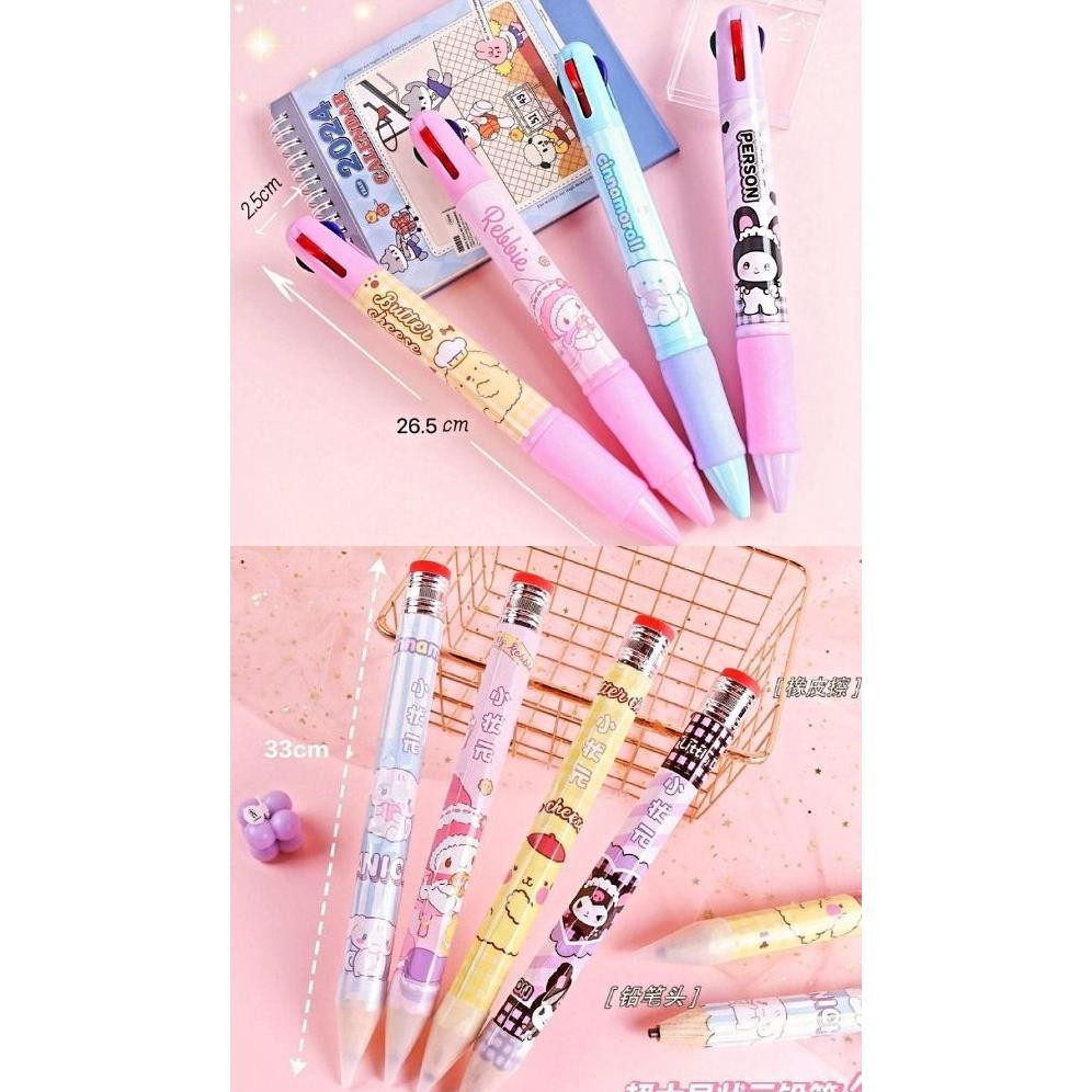 

Pensil HB & pulpen jumbo sanrio besar cinnamroroll kuromi melody pompurin baru