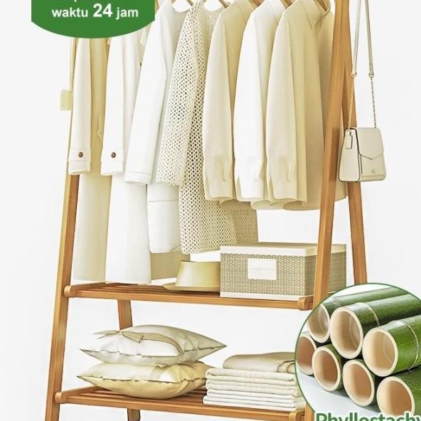 Terbaru  Triangle Stand Hanger Lipat/Gantungan Baju Kayu/Rak