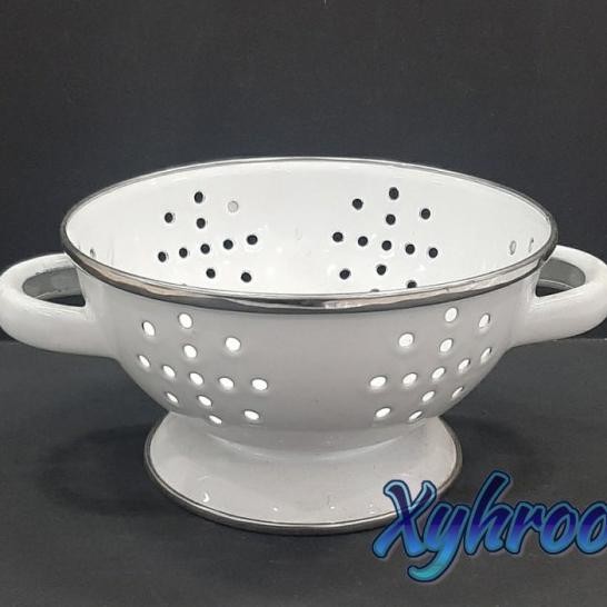 Sangku Bakul Enamel Tempat Nasi 16Cm Putih Polos Enamel