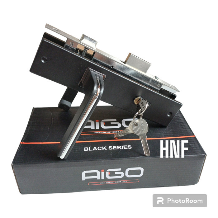 kunci pintu hitam 25cm satu set handle pintu besar komplit full bla