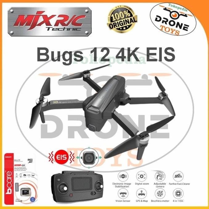 Mjx Bugs12 B12 Eis Drone Brushless Wifi Digital Zoom Camera 4K Murah