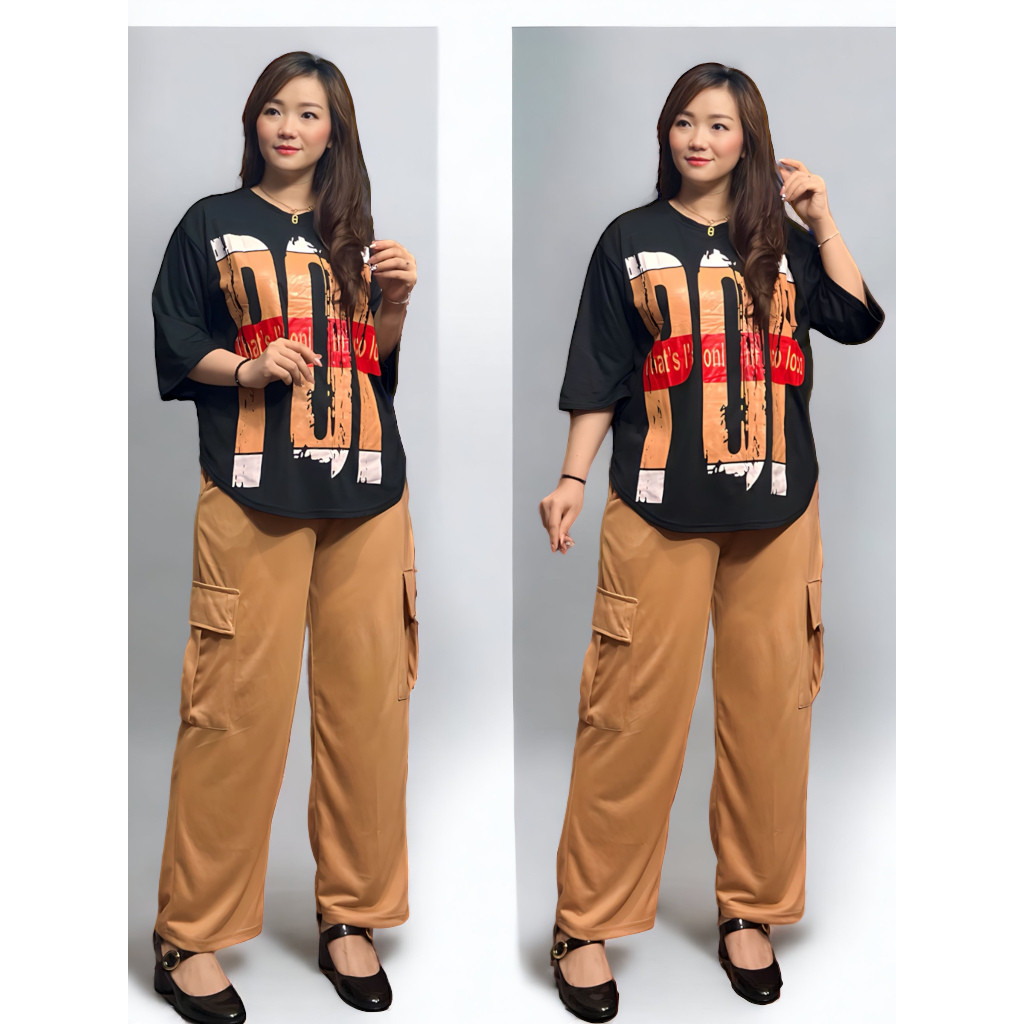 Baju Setelan Wanita One Set Dewasa 2024 1Stell Atasan 1Set Bawahan Satuset Kulot Oneset 2In1 Perempu
