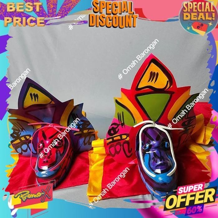 VIRAL BARONGAN ANAK MAINAN CAPLOKAN SPON UKURAN KECIL MOTIF KAYU DEVIL GDNG