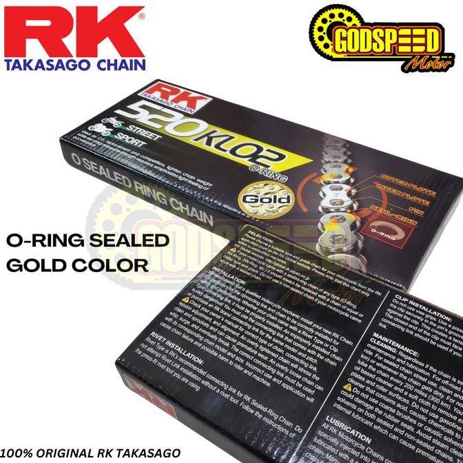 Rantai Rk Takasago Klo2 Oring Gold 520 120L Zx25 Cbr250Rr R25 Er6 Z800