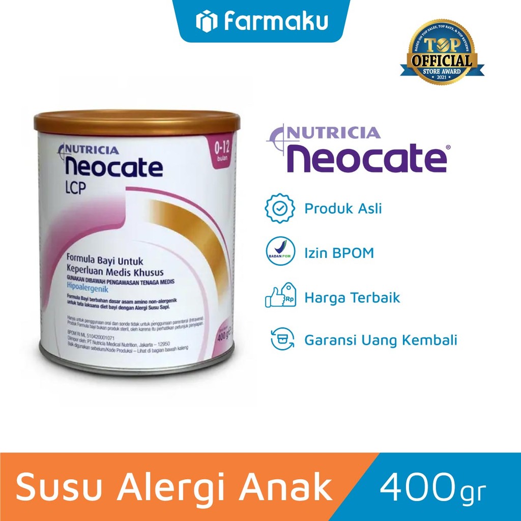 Neocate LCP - Susu Formula Khusus untuk 0-12 Bulan - 400 gr