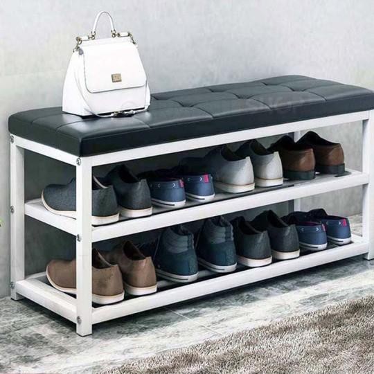 Rak Sepatu Susun Besi Bench Tempat Duduk Kokoh Berkualitas