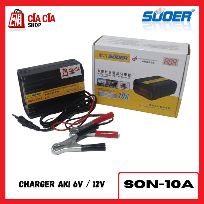 Charger Aki Otomatis Suoer 10A Charger Accu Casan Aki 10 Ampere