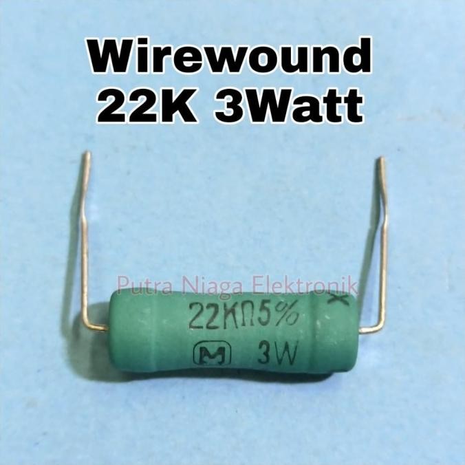 Terbaru Resistor Wirewound 22K 3Watt Panasonic 22K 3 Watt Original putr4n dijamin