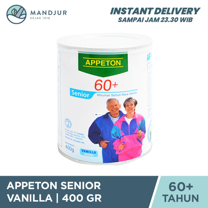 

Appeton 60+ Vanilla 400 gr - Susu Penambah Nutrisi Lansia