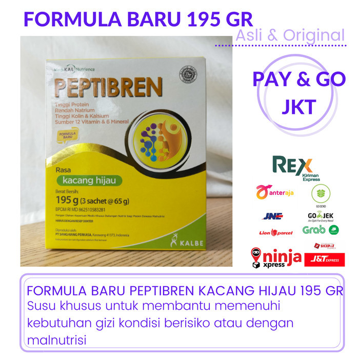 

PEPTIBREN KACANG HIJAU 195 GR - SUSU LANSIA SARAF STROKE ALZHEIMER