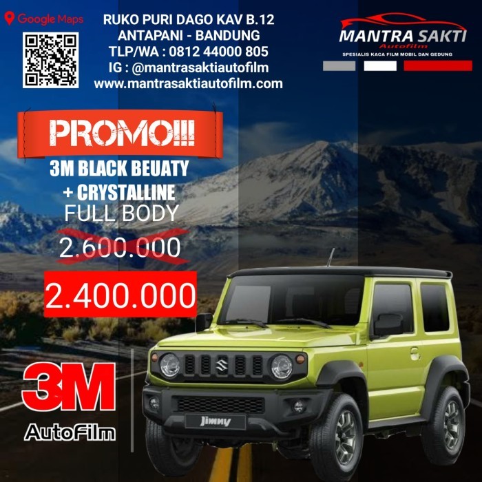 Kaca Film 3M Crystalline BlackBeauty