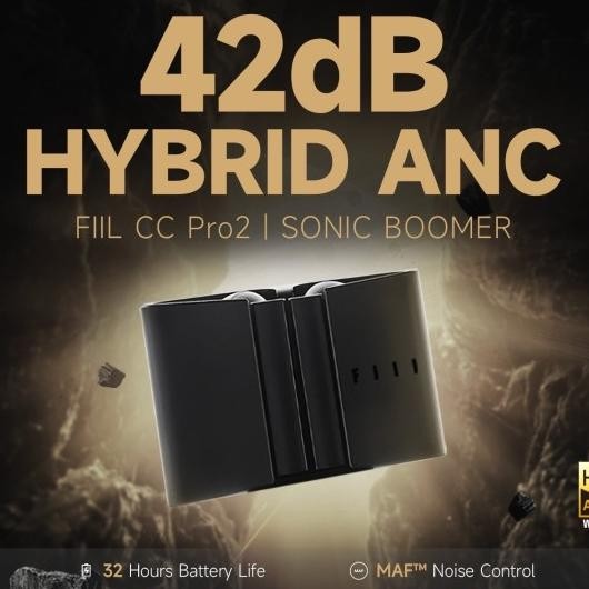 Fiil Cc Pro 2 Tws Bluetooth 5.3 Ldac Anc 42Db Ambient Multipoint App