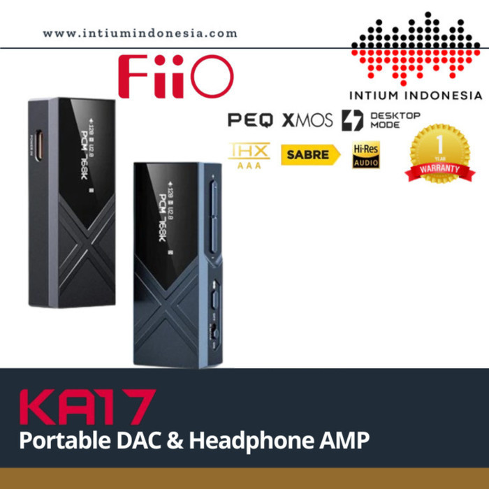 Fiio Ka17 / Ka-17 / Ka 17 High End Dongle Amplifier W/Dual Es9069 Dacs