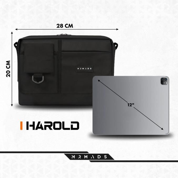 Mr Mads - Harold Tas Tablet 12 Inch - Tas Selempang Sling Bag Anti Air