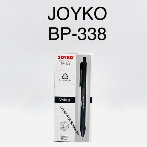 

( DAPAT 1 PCS ) Bolpen Pulpen Bolpoin Cetek Joyko Vokus BP-338 BP 338
