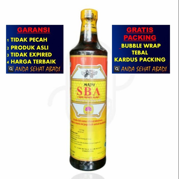 

madu sba (sari bunga alam) royal jelly 650ml / madu asli / madu enak