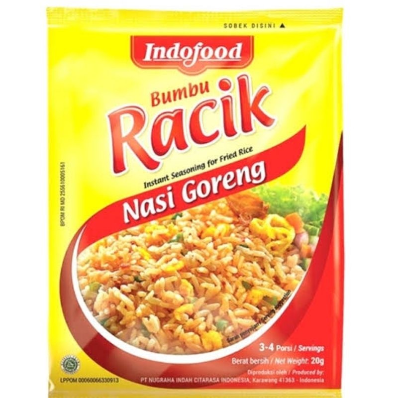 

Indofood Bumbu Racik Nasi Goreng 1 renceng isi 10pcs [Renceng]