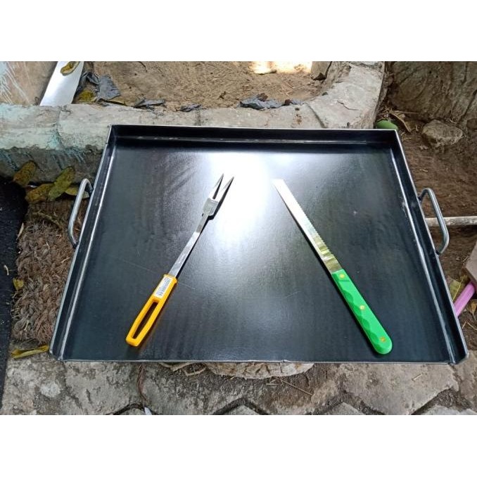 2Mm Wajan Kotak Wajan Baja Panggangan Datar