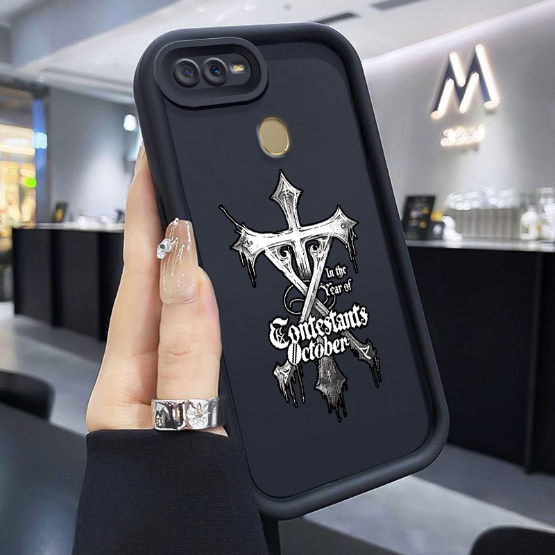 Casing Hp Untuk OPPO A7 A5s A12 A12S A11k A5 A3s A12E Realme C1 Case pola salib Kasing HP Cesing Sil