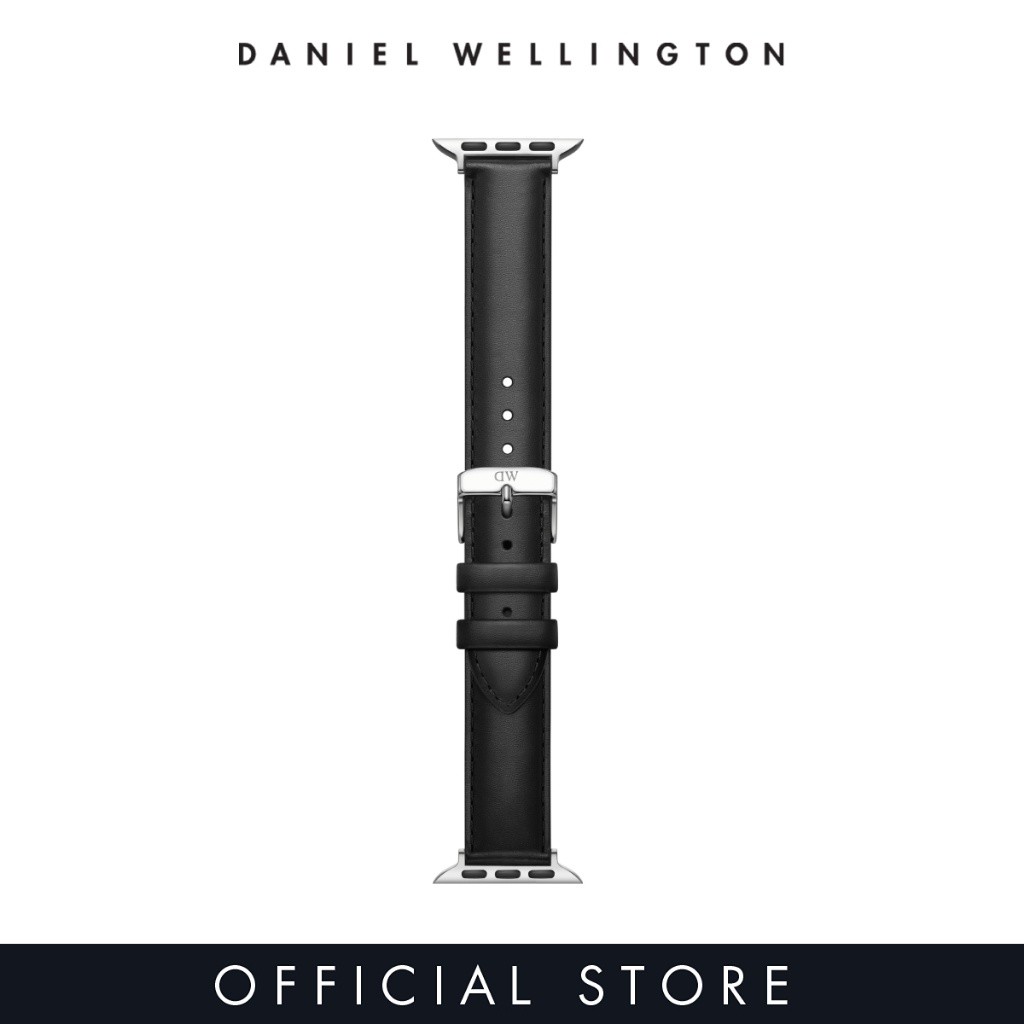 Daniel Wellington Smart Watch Leather Strap Sheffield Silver - DW Strap for Apple Watch |evdCCkui|