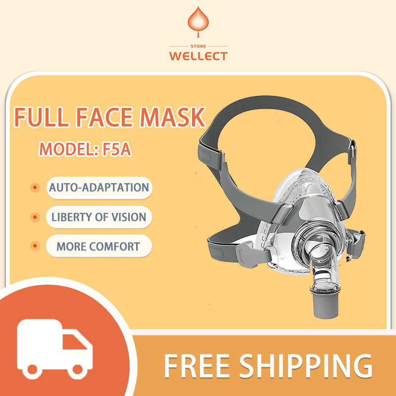 Masker wajah penuh untuk perawatan kesehatan tidur mendengkur dan instrumen terapi apnea CPAP cocok 