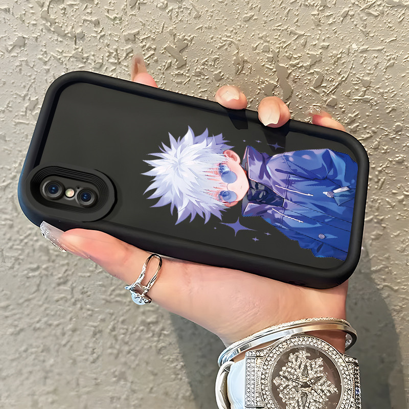 Casing Hp Untuk iPhone X Xr Xs Max Case Casing Kesing HP pola pria berbulu putih Cesing Silikon luna