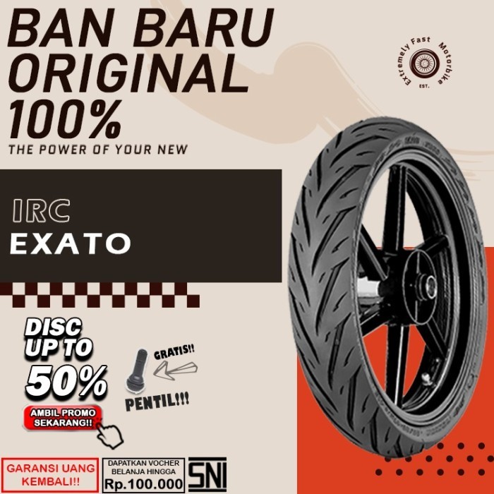Ban Motor Matic Tubless IRC Exato Ring 14 Ban Motor Beat Vario Scoopy Tubles Depan Belakang Ring 14