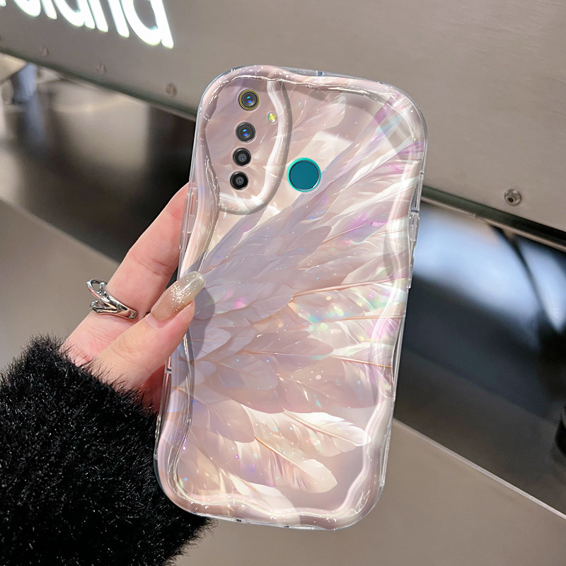 Casing Hp Untuk Realme 5 Pro Realme Q Case HP casing pelindung Softcase ponsel Bulu gradien silikon 