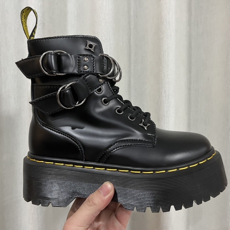 Dr Martens Men's 1460 Series 8 hole Jadon HDW Platform Boots Top Layer Cowhide karet Outsole |C1A347